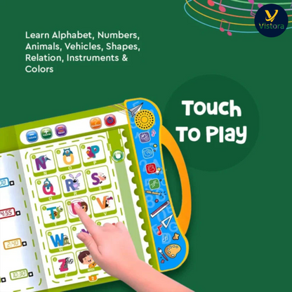 Urbanoro Interactive English Learning Book for Kids – Letters, Words, Rhymes & Sounds
