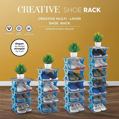 Smart Urbanoro Foldable Shoe Rack (4 Layer)
